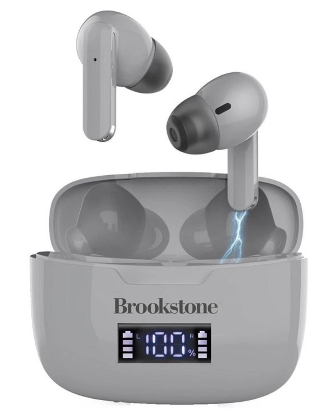 Brookstone EliteTouch True Wireless Pro Earbuds in Grey, NEW in Sealed Box